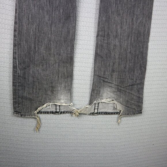 True Religion Ricky Thick Stitch Flare Denim Distressed 31 - Picture 4 of 8